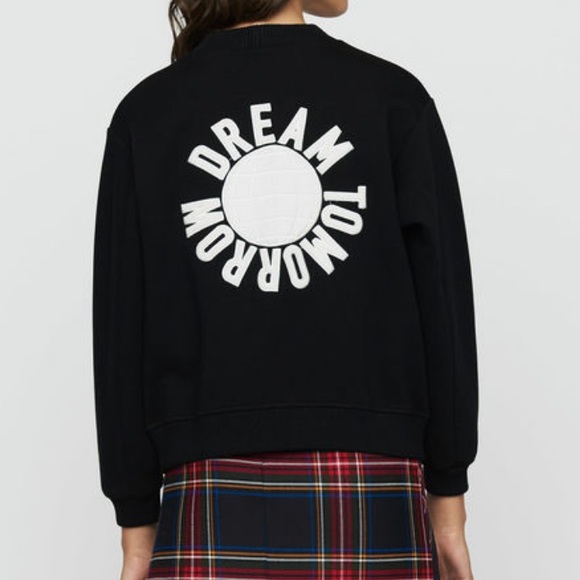 Maje Sweaters - Maje SWEATSHIRT WITH BACK EMBROIDERY